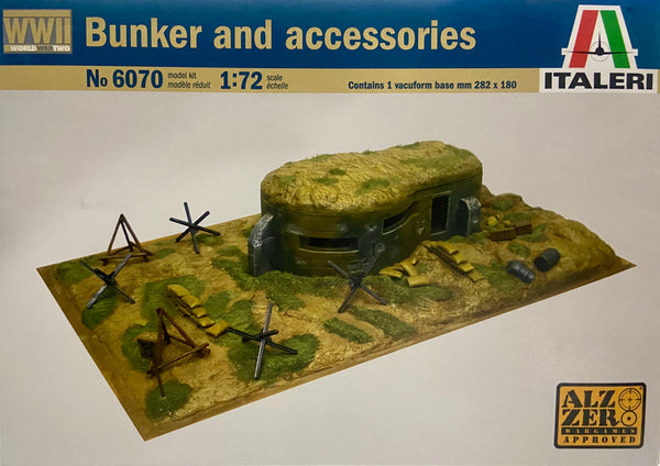 ITALERI 6070 WW2 BUNKER AND ACCESSORIES MODEL BUILDING 1/72