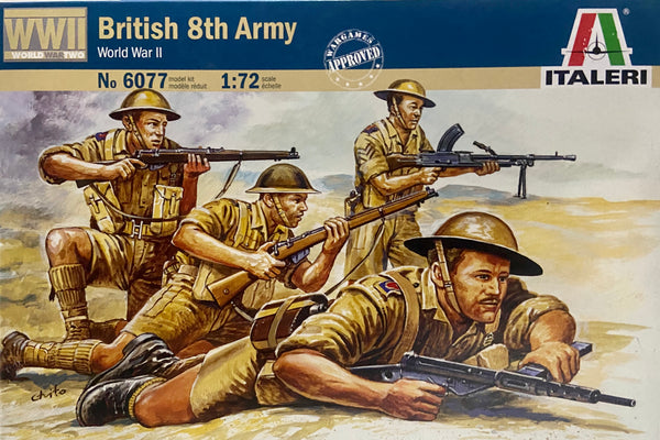 ITALERI 6077 BRITISH 8TH ARMY MODEL FIGURES 1/72 SCALE PLASTIC MODEL KIT