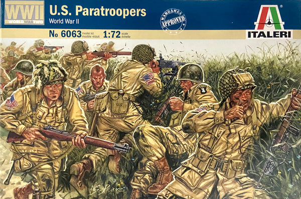 ITALERI 6063 U.S. PARATROOPERS WW11 PLASTIC MODEL KIT FIGURES 1/72