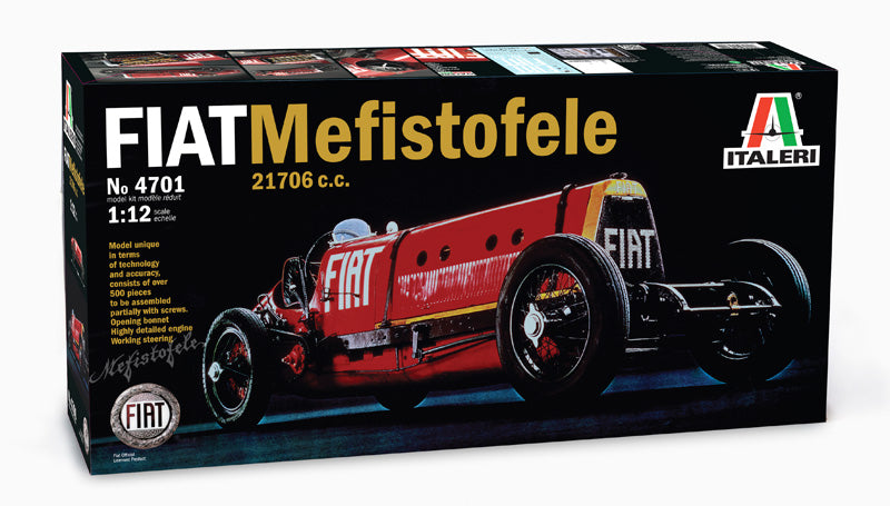 ITALERI 4701 FIAT MEFISTOFELE 1/12 SCALE PLASTIC MODEL KIT CAR KIT