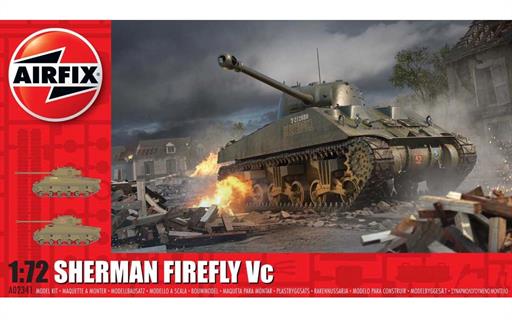 AIRFIX A02341 SHERMAN FIREFLY 5C 1/72 SCALE PLASTIC MODEL KIT TANK