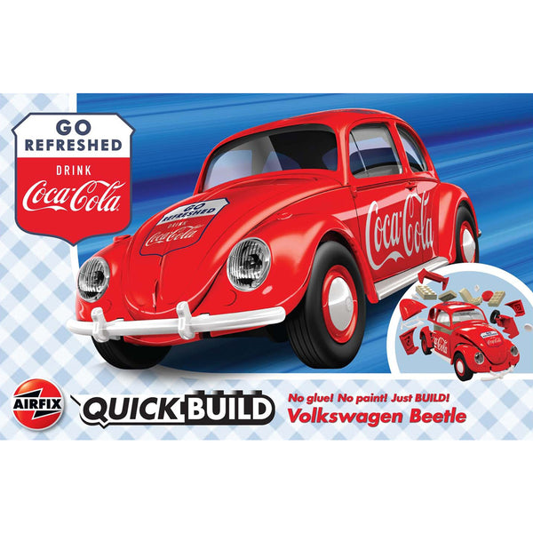 AIRFIX QUICKBUILD 6048 COCA-COLA VOLSWAGEN BEETLE 68MMX185MM