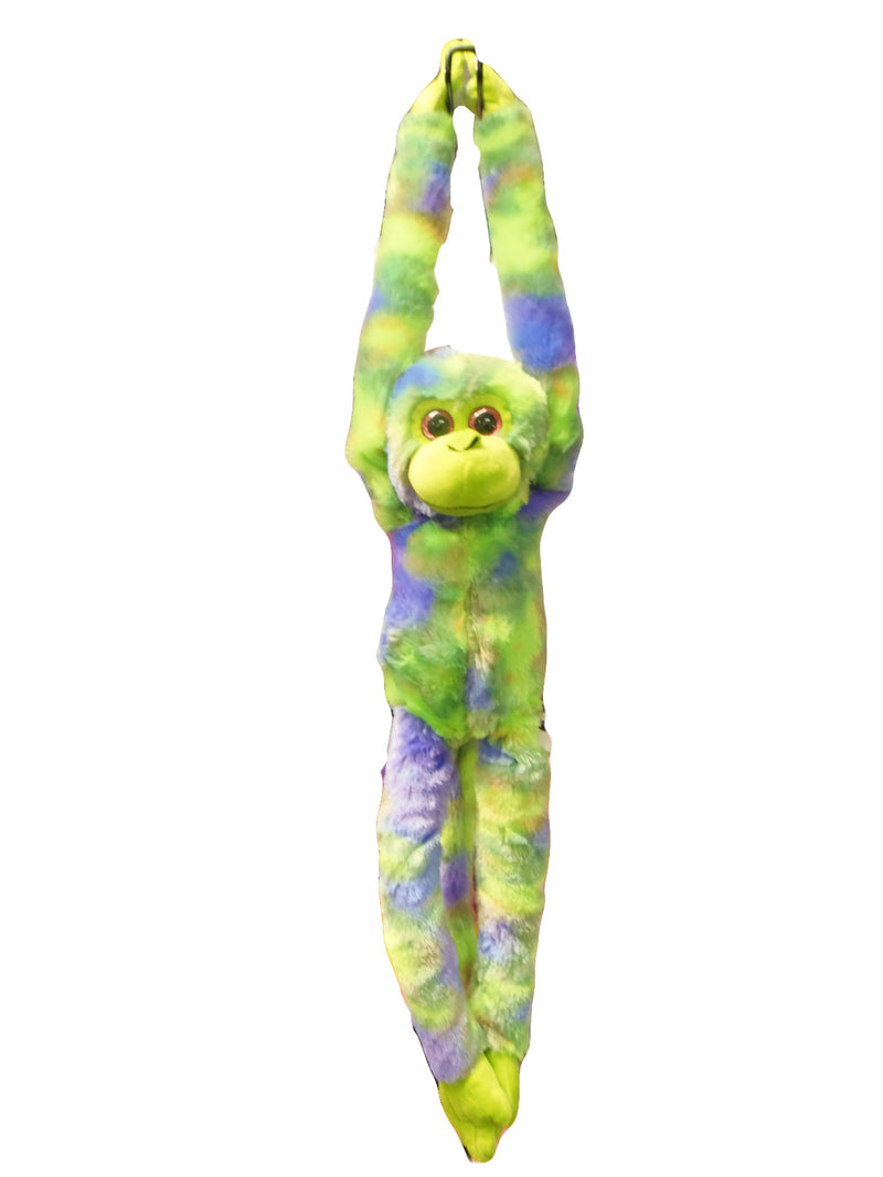 COTTON CANDY JG304 HANGING MONKEY STUART GREEN PURPLE ORANGE PLUSH