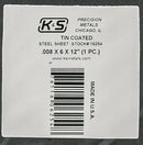 K&S 16254 TIN COATED STEEL SHEET .008 X 6 X 12 ( 1 PIECE )