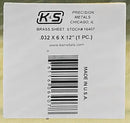 K&S BRASS SHEET .032 X 6 12 1 PIECE