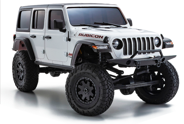 KYOSHO 325221W 1:24 SCALE MINI-Z 4X4 MX-O1 READYSET JEEP WRANGLER UNLIMITED RUBICON BRIGHT WHITE 2.4 GHZ RC CRAWLER TRUCK