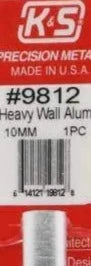 K&S 9812 HEAVY WALL ALUMINIUM 10MM 1 PIECE