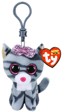 TY BEANIE BOOS KIKI GREY CAT CLIP