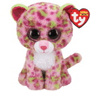 TY BEANIE BOOS LAINEY PINK LEOPARD MEDIUM