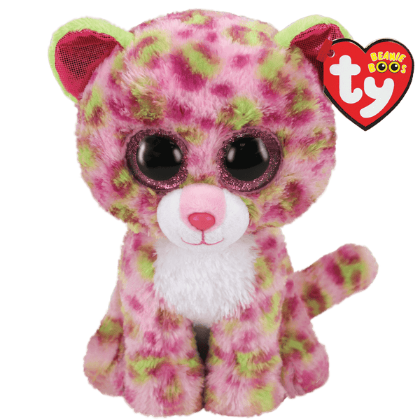 TY BEANIE BOOS LAINEY PINK LEOPARD REGULAR