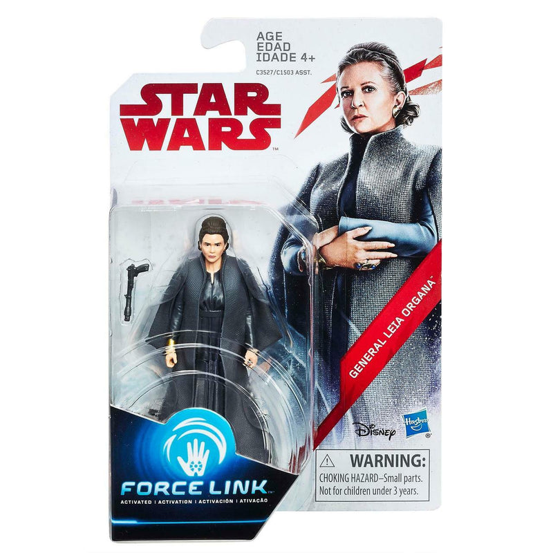 HASBRO STAR WARS GENERAL LEIA ORGANA FIGURE FORCE LINK ACTIVATED