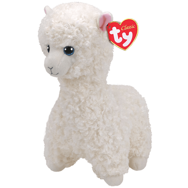 TY BEANIE BOOS LILY WHITE LLAMA REGULAR