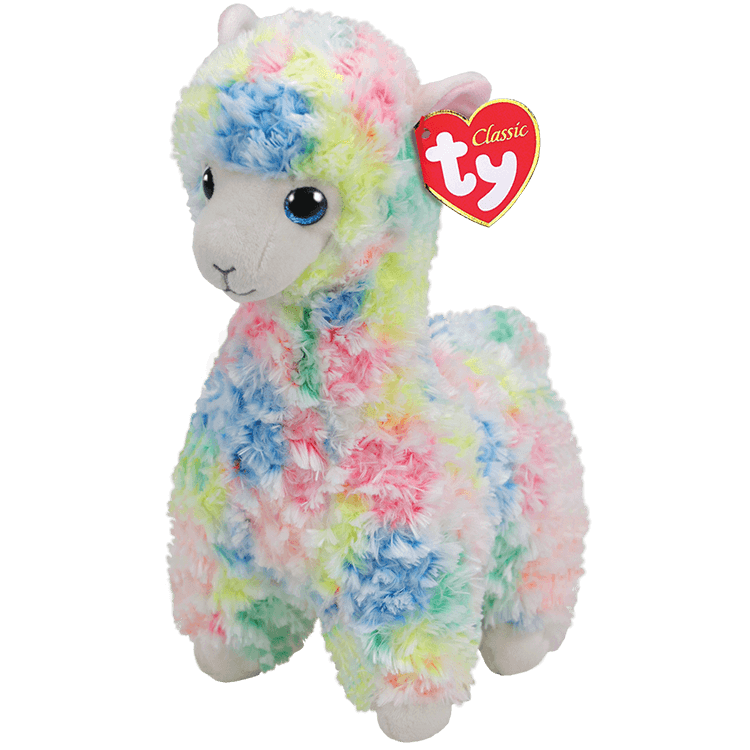 TY BEANIE BOOS LOLA RAINBOW LLAMA REGULAR