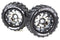 LOUISE TIRES L-T3310SBCH MT CYCLONE BEAD LOCK BLACK CHROME 1/2 OFFSET RIMS 1/10 SCALE SOFT MFT MONSTER TRUCK FRONT OR REAR HEX 12MM MOUNTED TYRES 2 PACK