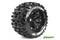 LOUISE L-T3218BH MT PIONEER 1:8 MONSTER TRUCK TYRES 3.8INCH BLACK 1/2INCH OFFSET RIM HEX 17MM