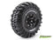 LOUISE L-T3236VB CR CHAMP 1:10 2.2INCH CRAWLER TIRES MOUNTED SUPER SOFT BLACK RIM HEX 12MM