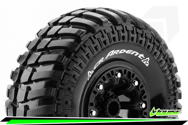 LOUISE L-T3237VB CR ARDENT 1/19 SCALE 2.2 INCH CRAWLER TYRES SUPER SOFT COMPOUND / BLACK RIM / PRE MOUNTED TIRE