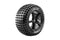 LOUISE L-T3251B T-ROCK 1/8 OFF ROAD TRUGGY TIRES MOUNTED ON BLACK SPOKE RIMS 2 PACK