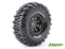 LOUISE L-T3231VB CR CHAMP 1:10 1.9 INCH CRAWLER TIRES MOUNTED SUPER SOFT BLACK RIM 12MM HEX