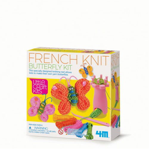 4M LITTLE CRAFT KITS FRENCH KNIT BUTTERFLY KIT