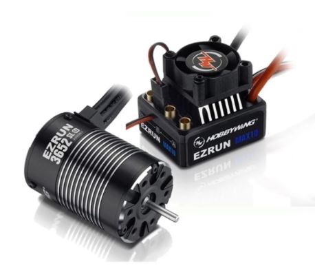 HOBBYWING HW38010203 EZRUN MAX10 COMBO WITH 3652SL 3300INCLUDES 60A ESC AND 3652SL G2 3300KV BRUSHLESS MOTOR