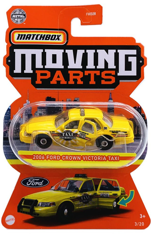 MATCHBOX MOVING PARTS 2006 FORD CROWN VICTORIA TAXI