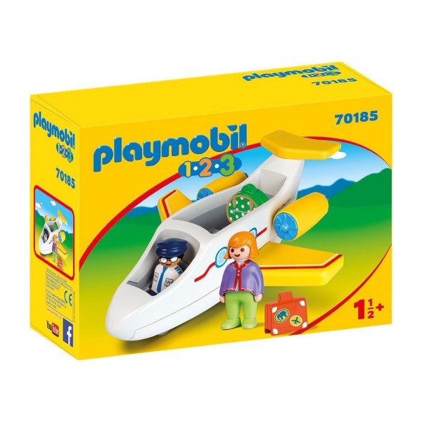 PLAYMOBIL1.2.3  70185 PLANE WITH PASSENGER