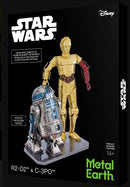 METAL EARTH MMG276 GIFT BOX SET STAR WARS R2-D2 AND C-3PO 3D METAL MODEL KIT