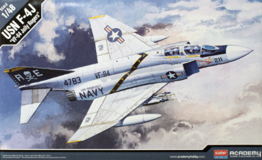 ACADEMY 12305 1/48 F-4J "VF-84 JOLLY ROGERS" PHANTOM II PLASTIC MODEL KIT