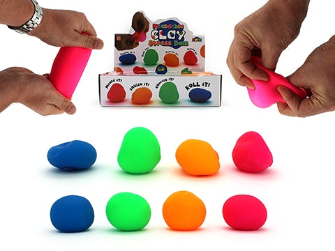 MOULDABLE CLAY STRESS BALL 6.5CM ASSORTED COLOURS