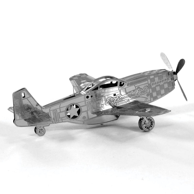 METAL EARTH MMS003 AIRCRAFT NORTH AMERICAN P-51 MUSTANG FIGHTER 3D METAL MODEL KIT