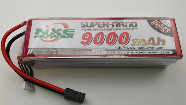 NXE 9000MAH 50C 4S SOFT CASE 41X49X175 TRAXXAS XMAXX COMPATIBLE 14.8V