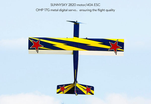 OMPHOBBY CHALLENGER 46 BALSA MODEL AIRCRAFT PNP PLUG AND PLAY BLUE VERSION