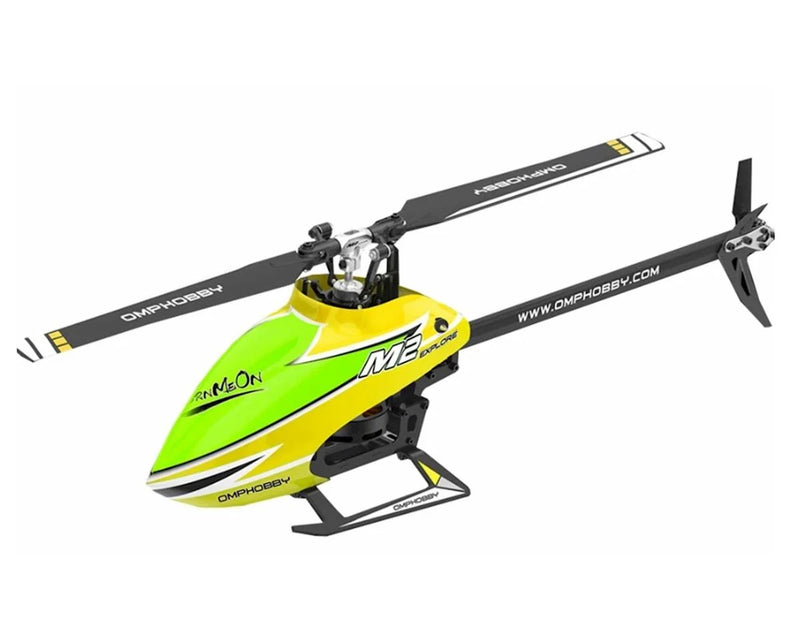 OMPHOBBY M2 EXPLORE DIRECT DRIVE DUAL BRUSHLESS SUPERIOR 3D PERFORMANCE HELICOPTER 400MM DIAMETER MAIN ROTOR BNF - YELLOW