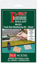 PECO PS-371 P-WAY BALLAST SCENIC TRACK BED WEATHERING KIT-DIESEL