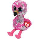 TY BEANIE BOOS FLIPPABLES PINKY PINK FLAMINGO REGULAR