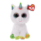 TY BEANIE BOOS PIXY WHITE AND RAINBOW UNICORN REGULAR