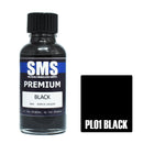 SMS PL01 BLACK PREMIUM ACRYLIC LACQUER GLOSS PAINT 30ML