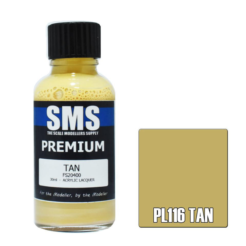 SMS PL116 TAN FS20400 PREMIUM ACRYLIC LACQUER SEMI GLOSS PAINT 30ML