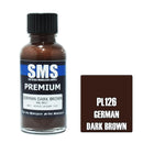 SMS PL126 GERMAN DARK BROWN RAL8017 PREMIUM ACRYLIC LACQUER FLAT PAINT 30ML