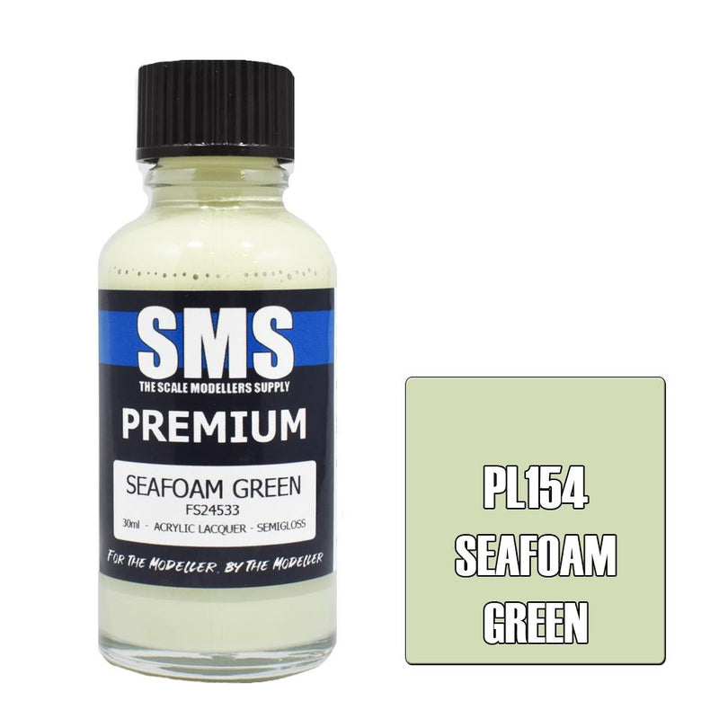 SMS PL154 SEAFOAM GREEN FS24533 PREMIUM ACRYLIC LACQUER SEMI GLOSS PAINT 30ML