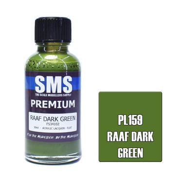 SMS PL159 RAAF DARK GREEN FS34102 PREMIUM ACRYLIC LACQUER FLAT PAINT 30ML