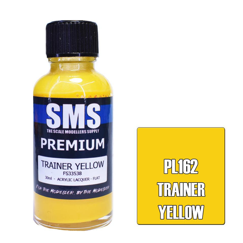 SMS PL162 TRAINER YELLOW FS33538 PREMIUM ACRYLIC LACQUER FLAT PAINT 30ML