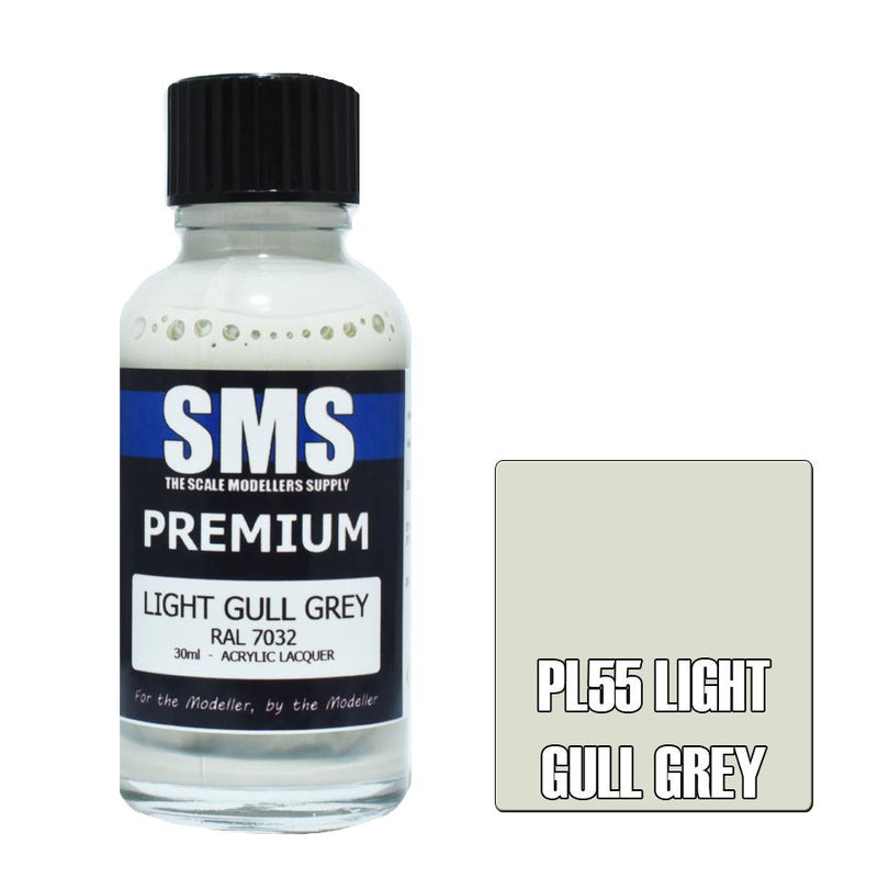 SMS PL55 LIGHT GULL GREY RAL7032 PREMIUM ACRYLIC LACQUER PAINT 30ML