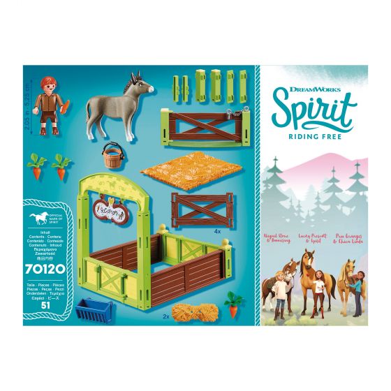 PLAYMOBIL 70120 SPIRIT SNIPS AND SENOR CARROTS WITH HORSE STABLE