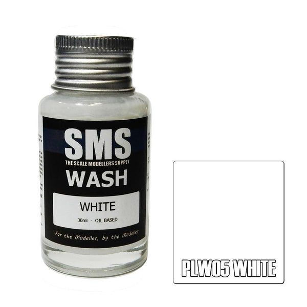 SMS PAINTS PLW05 WEATHERING WASH WHITE 30ML OIL BASED