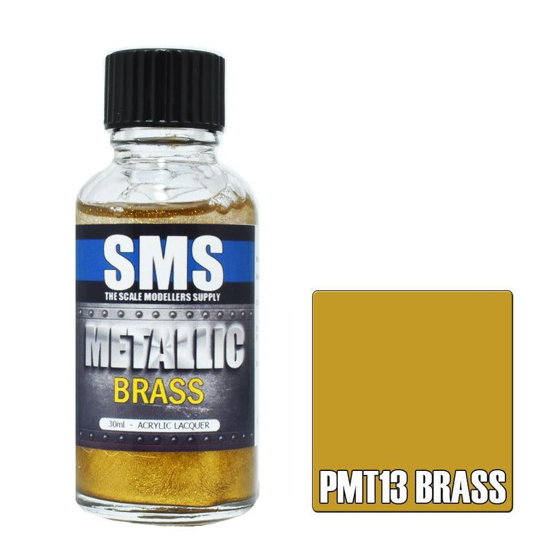 SMS PMT13 BRASS METALLIC ACRYLIC LACQUER PAINT 30ML