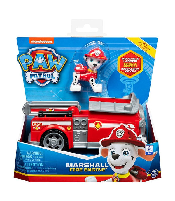 PAW PATROL BASIC VEHICLE WITH PUP - MARSHALL FIRE ENGINE