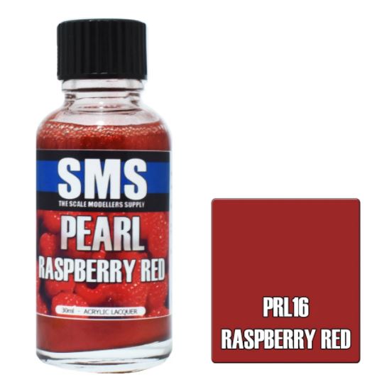 SMS PRL16 PEARL RASPBERRY RED ACRYLIC LACQUER PAINT 30ML