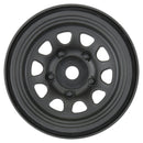 PRO-LINE 2797-03 KEYSTONE 1.55INCH BLACK PLASTIC INTERNAL BEAD-LOC 12MM WHEELS FOR ROCK CRAWLERS SUITS FRONT OR REAR